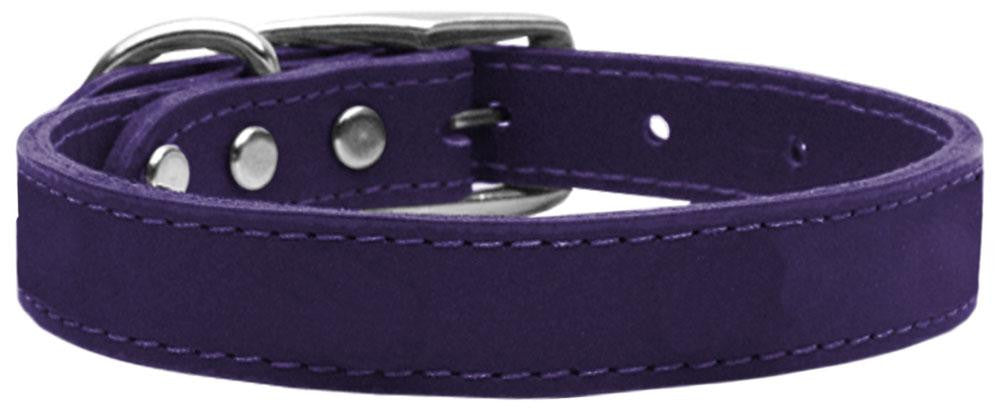 Plain Leather Collars Purple 12