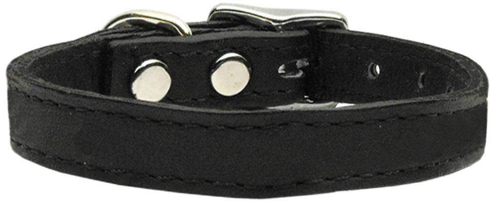 Plain Leather Collars Black 20