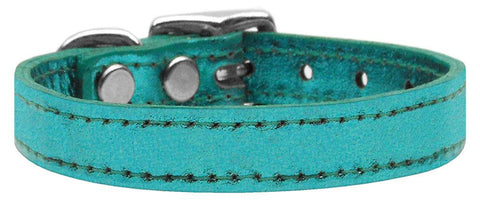 Plain Metallic Leather Metallic Turquoise 12