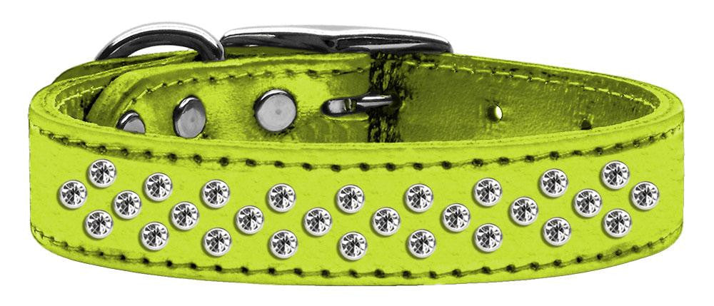 Sprinkles Clear Crystal Metallic Leather Lime Green 16