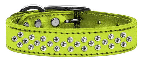 Sprinkles Clear Crystal Metallic Leather Lime Green 18