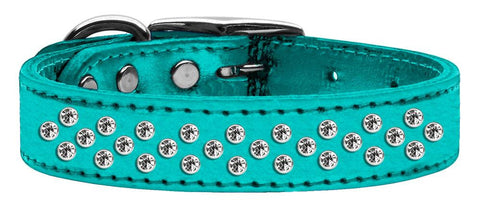 Sprinkles Clear Crystal Metallic Leather Turquoise 18