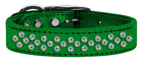 Sprinkles AB Crystal Metallic Leather Emerald Green 16