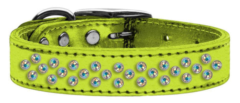 Sprinkles AB Crystal Metallic Leather Lime Green 16