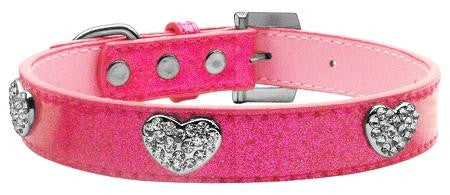 Crystal Heart Ice Cream Collar Pink Large