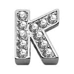 3-8" Clear Bling Letter Sliding Charms K .