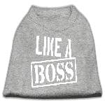 Like a Boss Screen Print Shirt Grey Med (12)