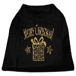 Golden Christmas Present Dog Shirt Black Med (12)