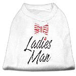 Ladies Man Screen Print Dog Shirt White XXXL (20)