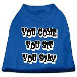 You Come, You Sit, You Stay Screen Print Shirts Blue XXXL (20)