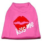 Kiss Me Screen Print Shirt Bright Pink XL (16)