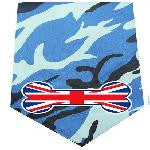 UK Bone Flag Screen Print Bandana Blue Camo