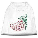 Rhinestone Chili Pepper Shirts White XXXL(20)