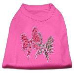 Christmas Bows Rhinestone Shirt Bright Pink XXXL(20)