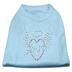 Angel Heart Rhinestone Dog Shirt Baby Blue Med (12)