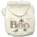 Boo Rhinestone Hoodies Cream XXXL(20)