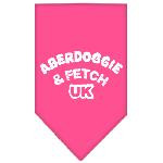 Aberdoggie UK Screen Print Bandana Bright Pink Small