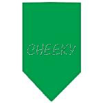 Cheeky Rhinestone Bandana Emerald Green Small