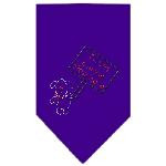 Santa Please Stop here Rhinestone Bandana Purple Large